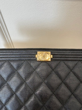 Chanel Boy Leather  Clutch