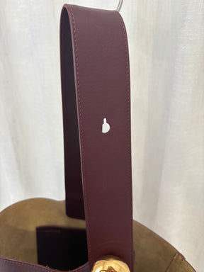 Loewe Pebble Embellished Leather Bucket Bag Burgundy, Medium