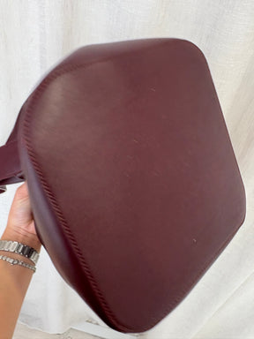 Loewe Pebble Embellished Leather Bucket Bag Burgundy, Medium