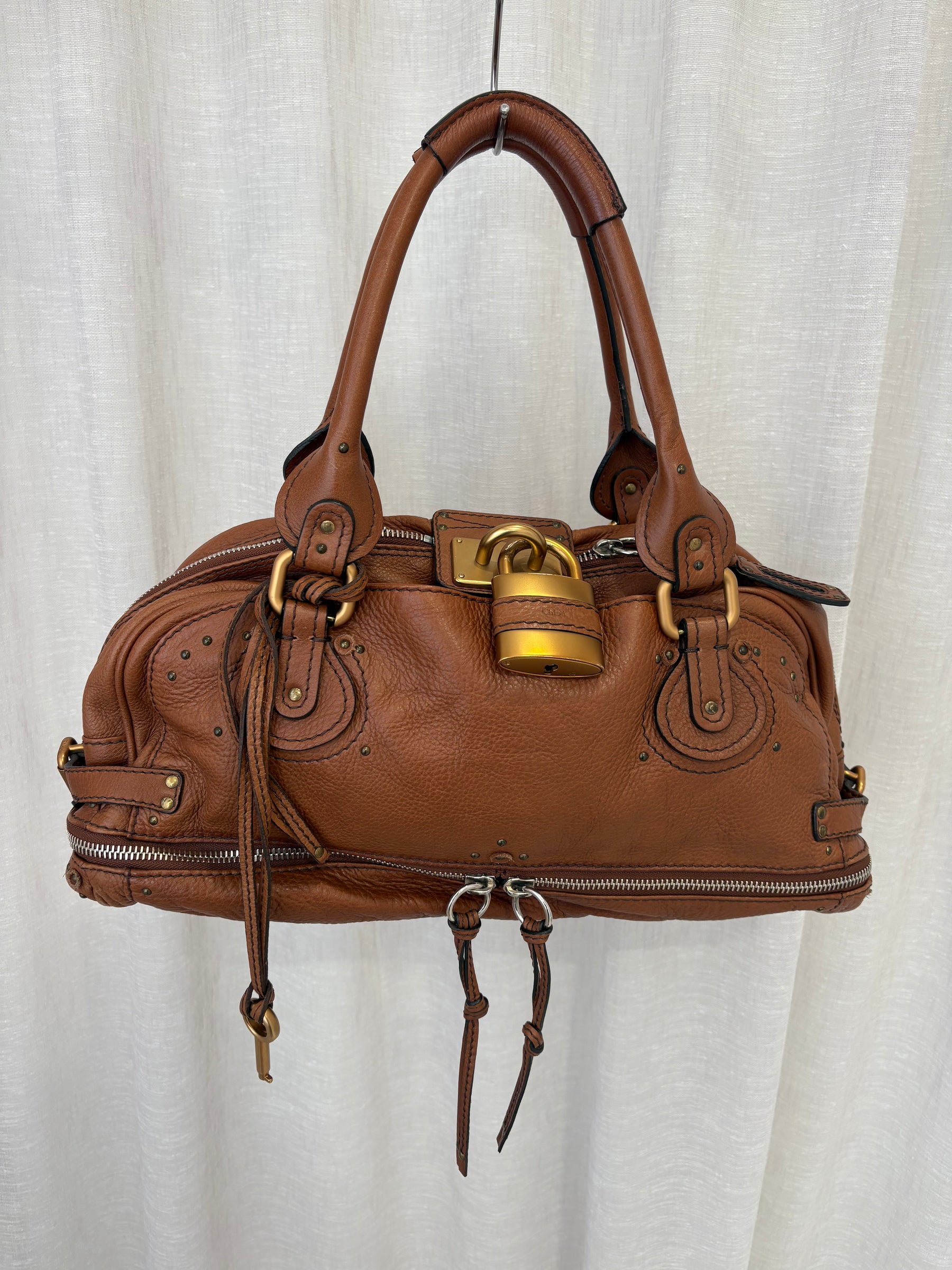 Chloé Tan Leather Paddington Shoulder Bag