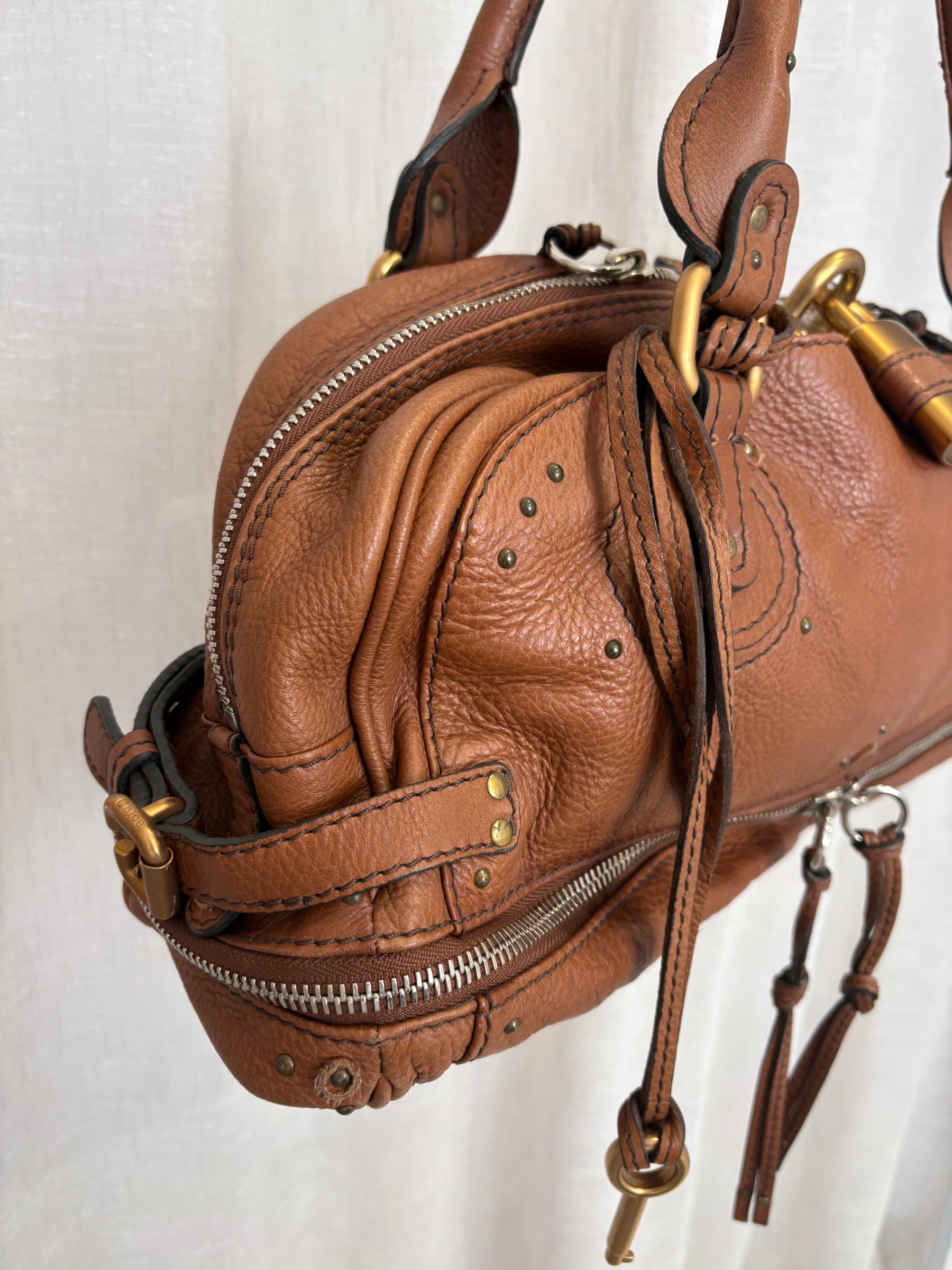 Chloé Tan Leather Paddington Shoulder Bag