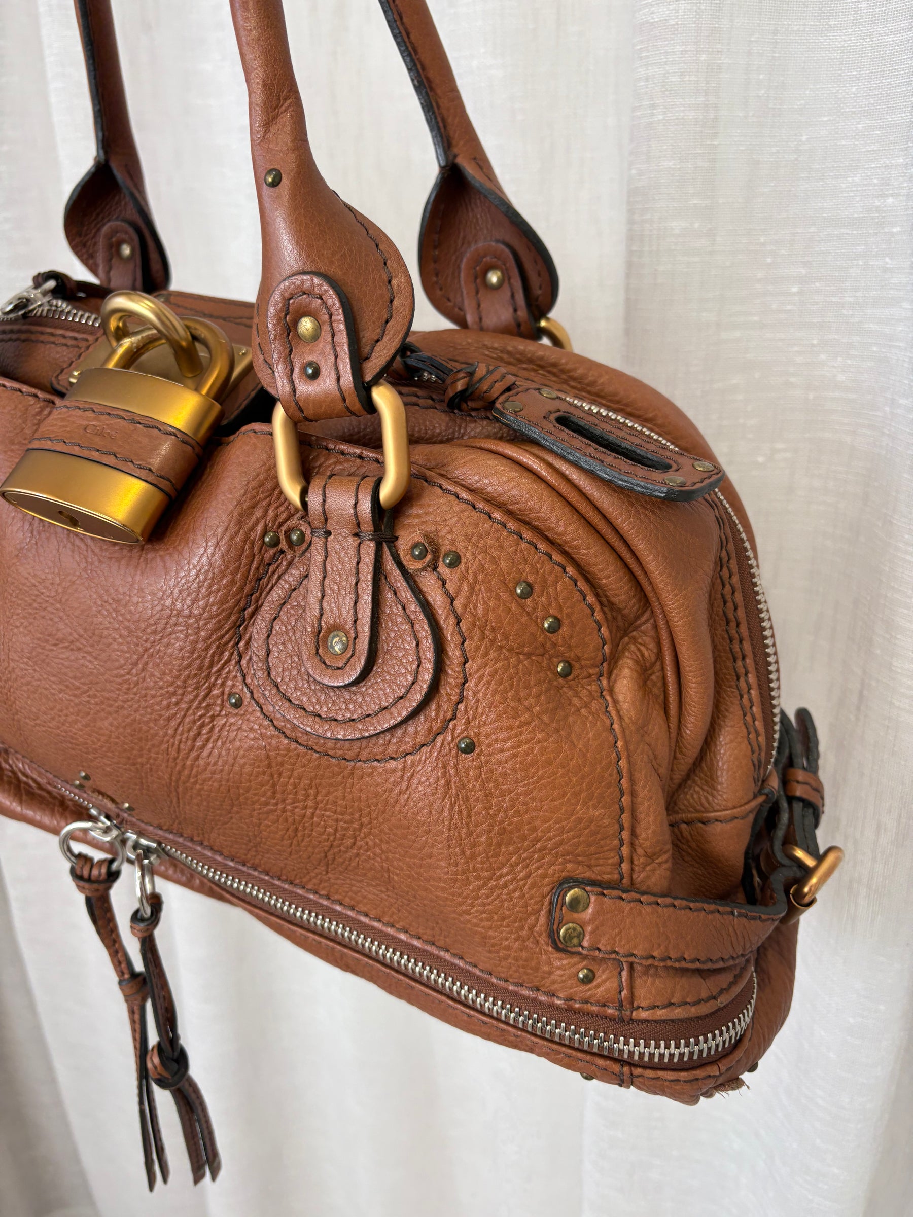 Chloé Tan Leather Paddington Shoulder Bag