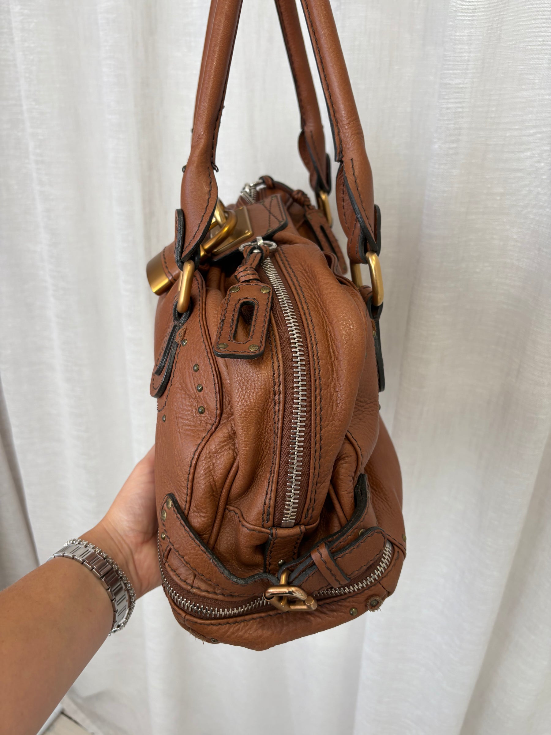 Chloé Tan Leather Paddington Shoulder Bag