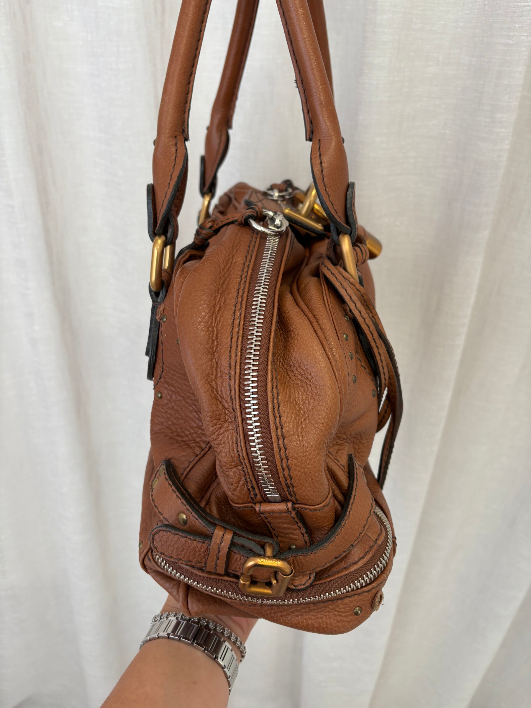 Chloé Tan Leather Paddington Shoulder Bag