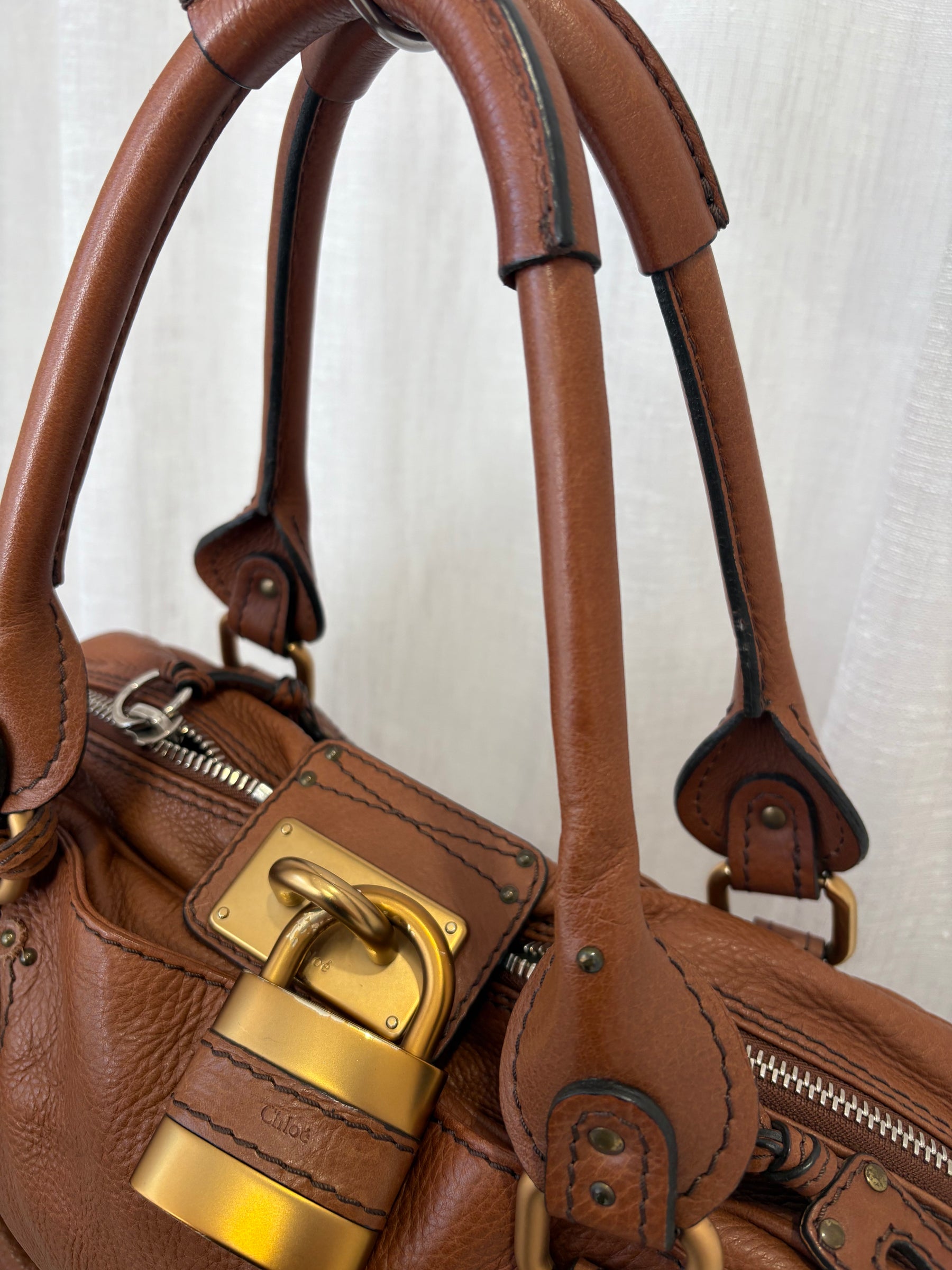 Chloé Tan Leather Paddington Shoulder Bag