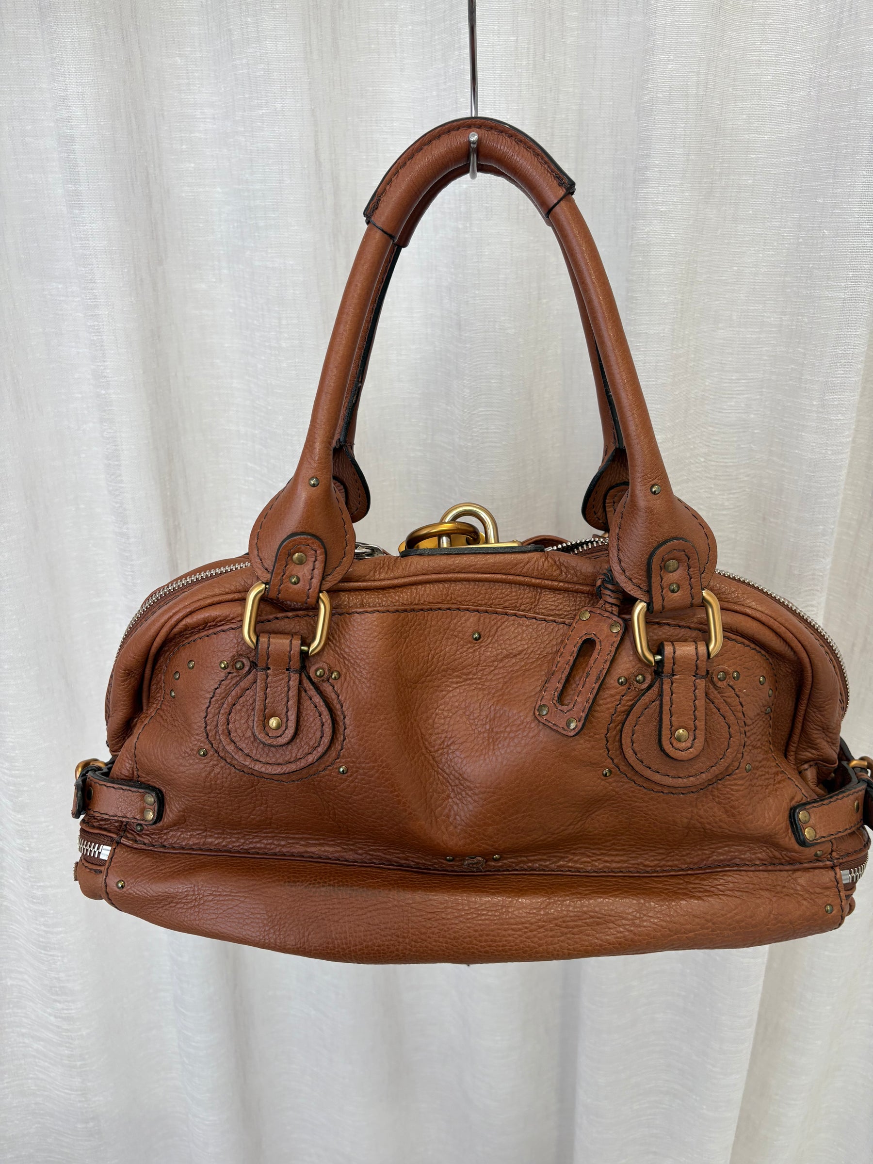 Chloé Tan Leather Paddington Shoulder Bag