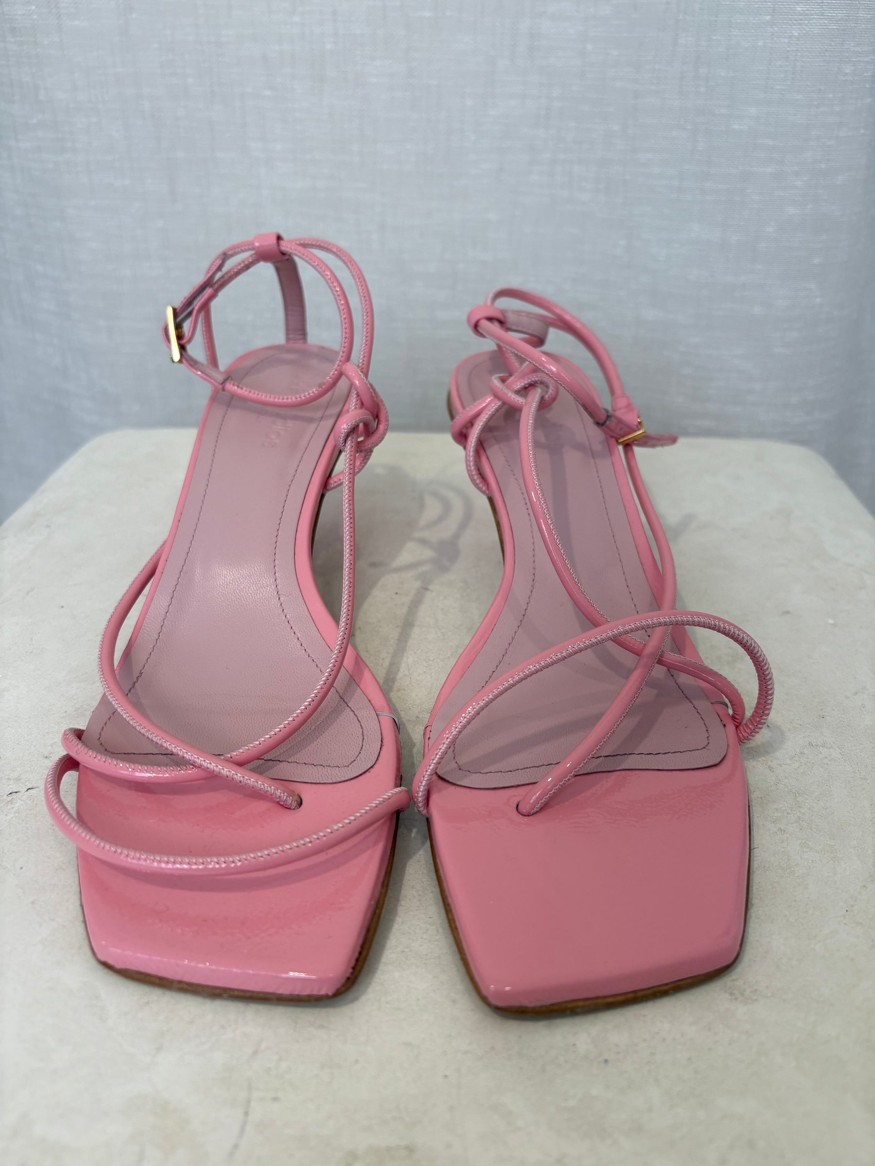 DOF Studios Caterina Pink Patent Sandals, 40