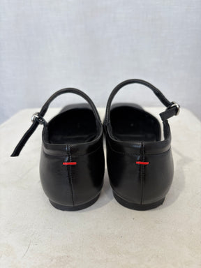 Aeyde Black Mary Jane Leather Shoes, 37
