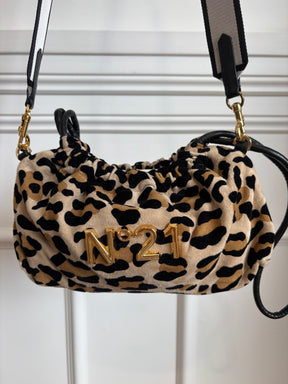 N 21 Leopard Logo Drawstring Pouch Bag