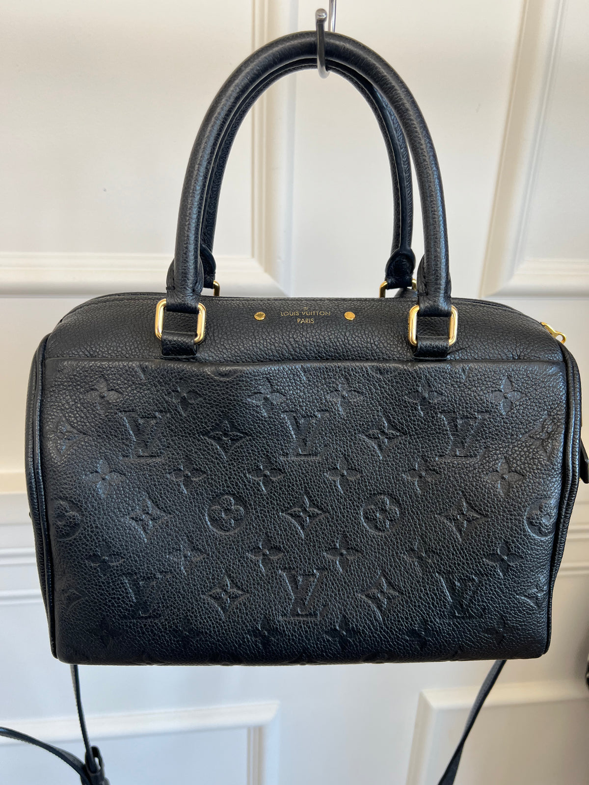 Louis Vuitton Black Empreinte Leather Speedy 25