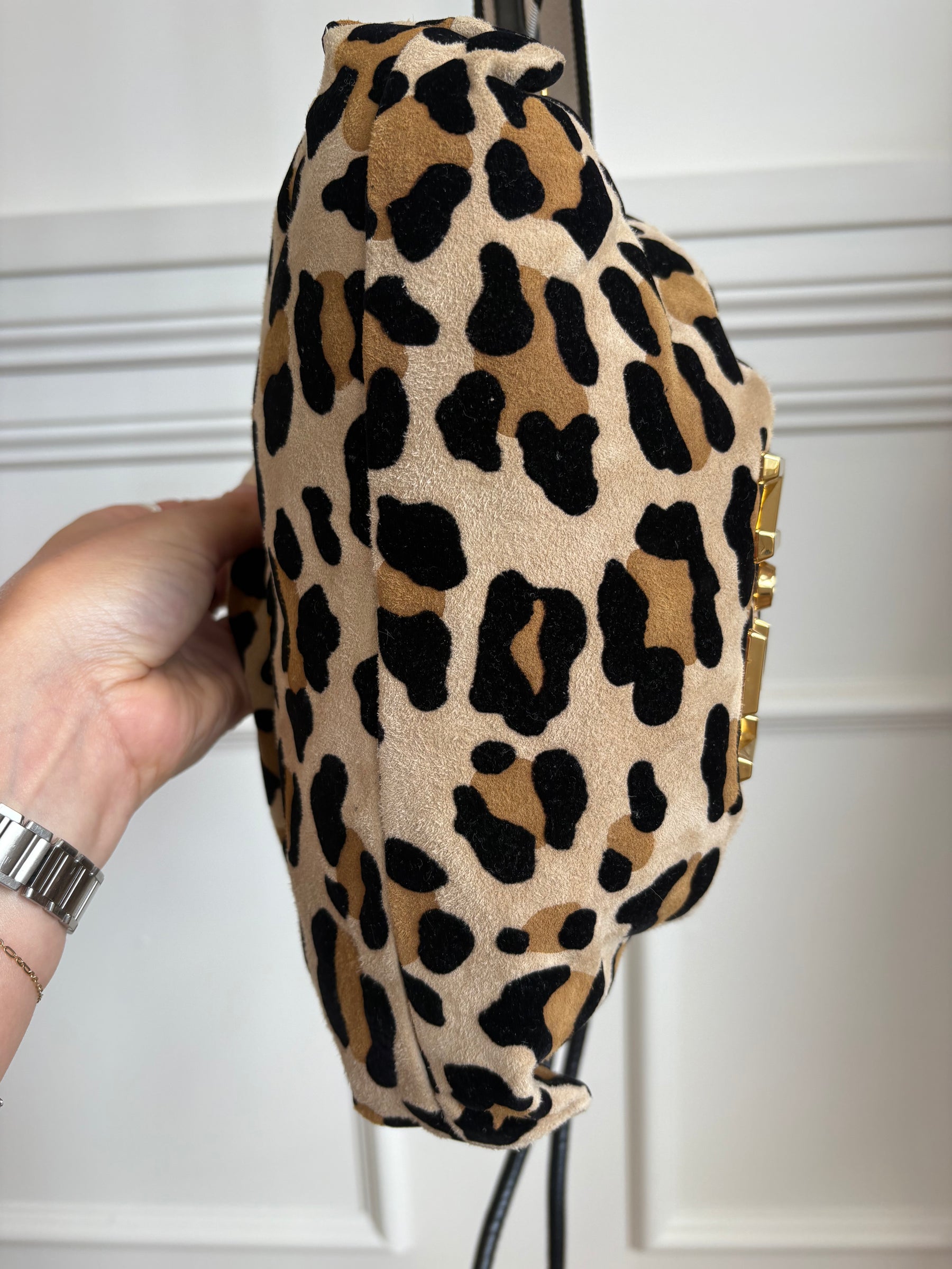 N 21 Leopard Logo Drawstring Pouch Bag