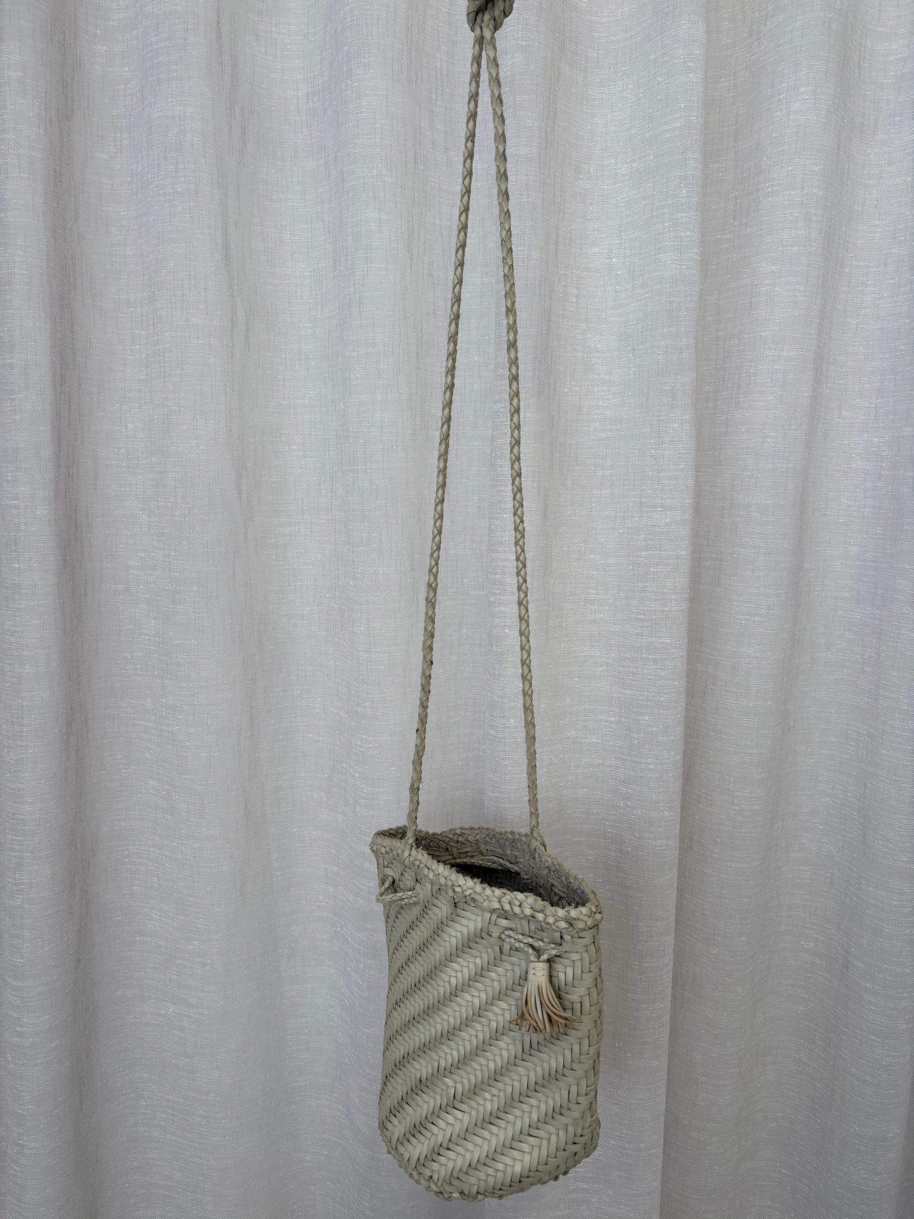 dragon diffusion Stone Woven Leather Bucket Bag