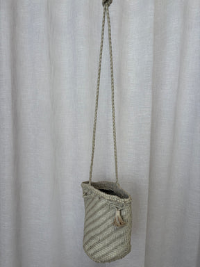 dragon diffusion Stone Woven Leather Bucket Bag