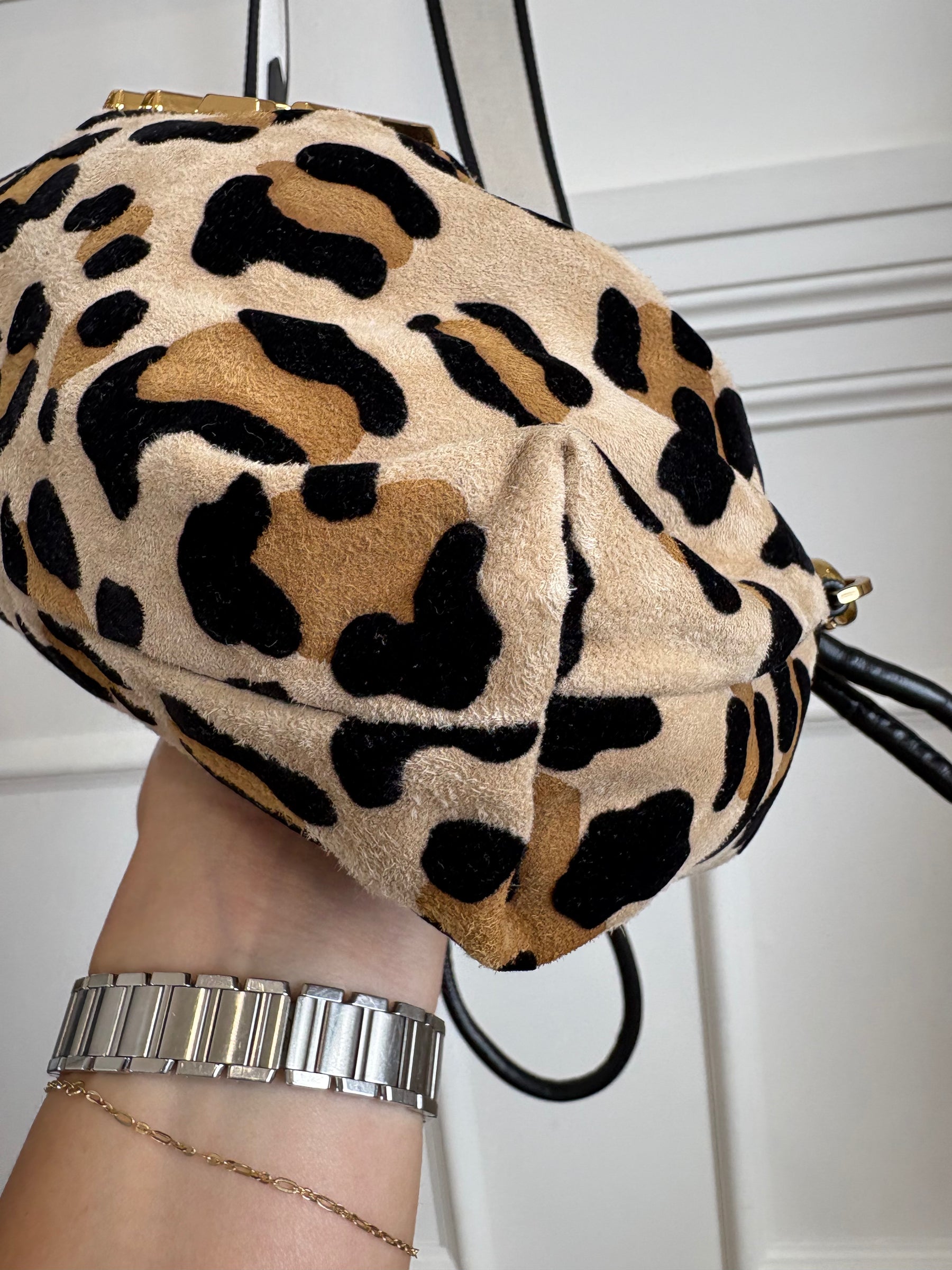 N 21 Leopard Logo Drawstring Pouch Bag
