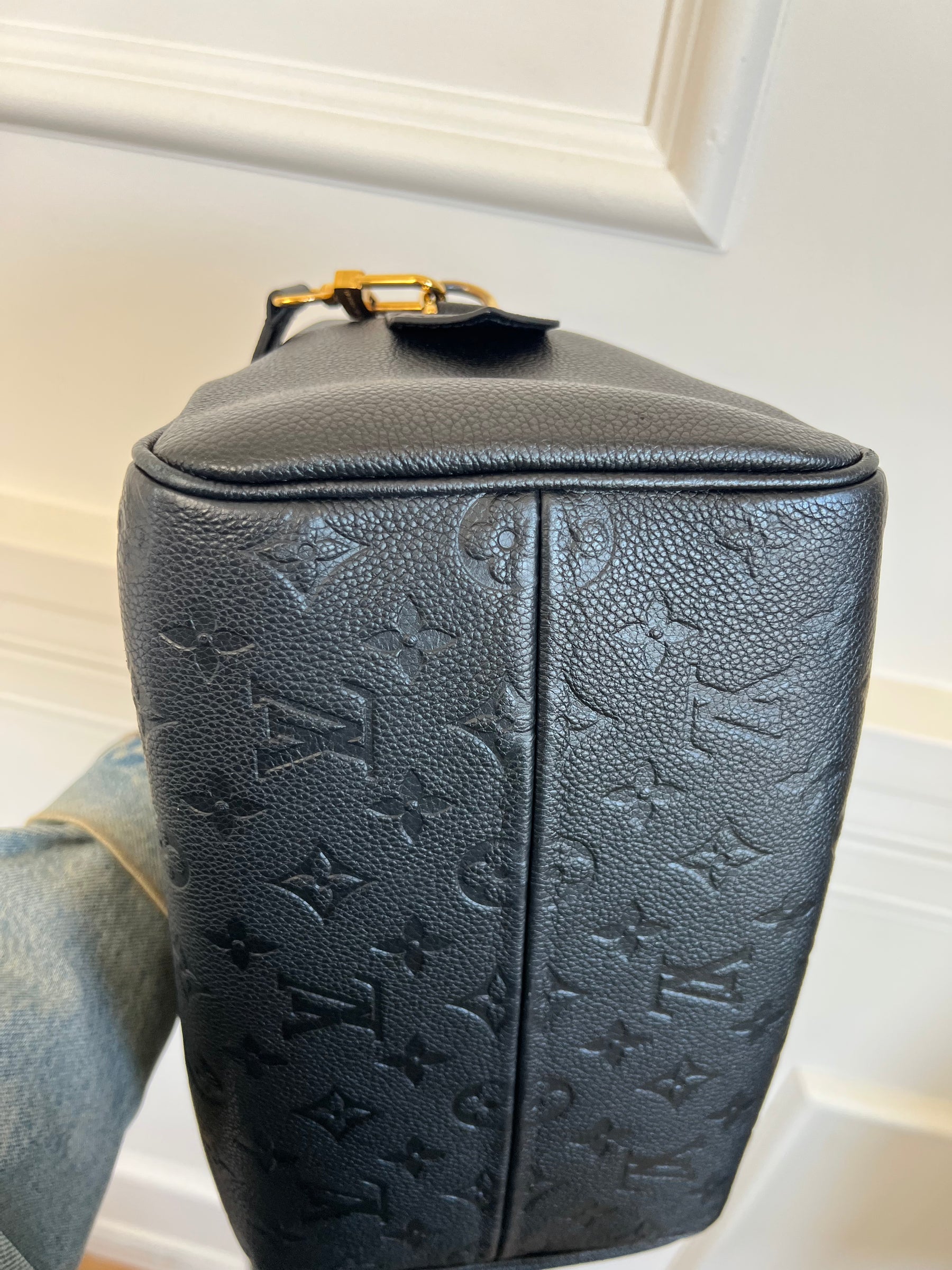 Louis Vuitton Black Empreinte Leather Speedy 25