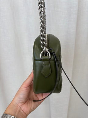 Gucci Khaki Quilted Marmont Camera Bag