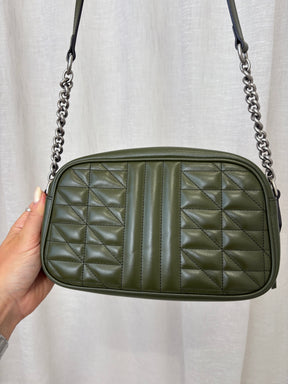 Gucci Khaki Quilted Marmont Camera Bag