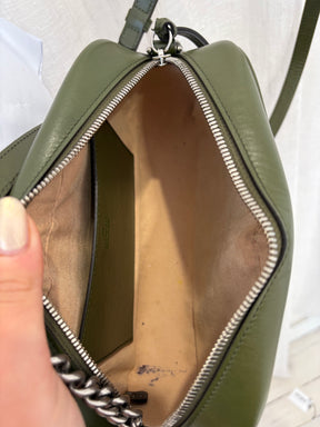 Gucci Khaki Quilted Marmont Camera Bag