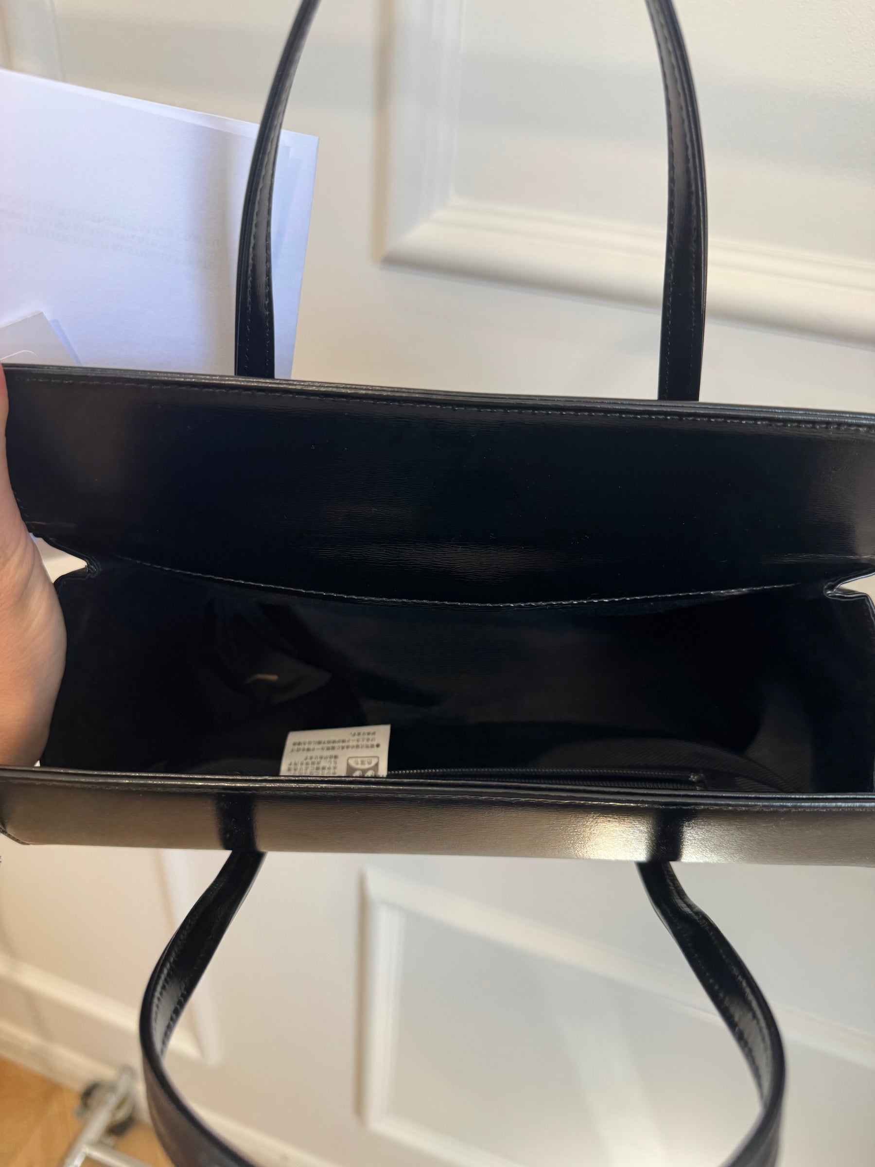 Givenchy Black Leather Top Handle Structured Bag