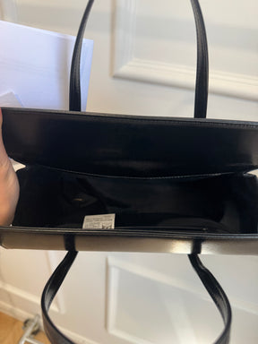 Givenchy Black Leather Top Handle Structured Bag