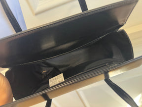 Givenchy Black Leather Top Handle Structured Bag