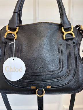 Chloé Black Leather Medium Marcie Carry Bag