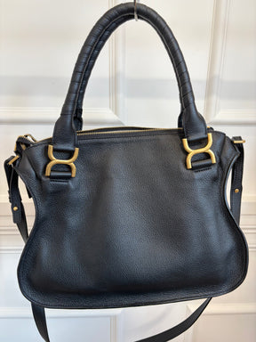 Chloé Black Leather Medium Marcie Carry Bag