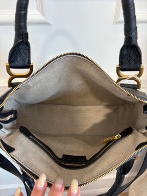 Chloé Black Leather Medium Marcie Carry Bag