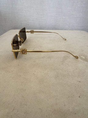 Loewe Refined Metal Sunglasses Gold Tone