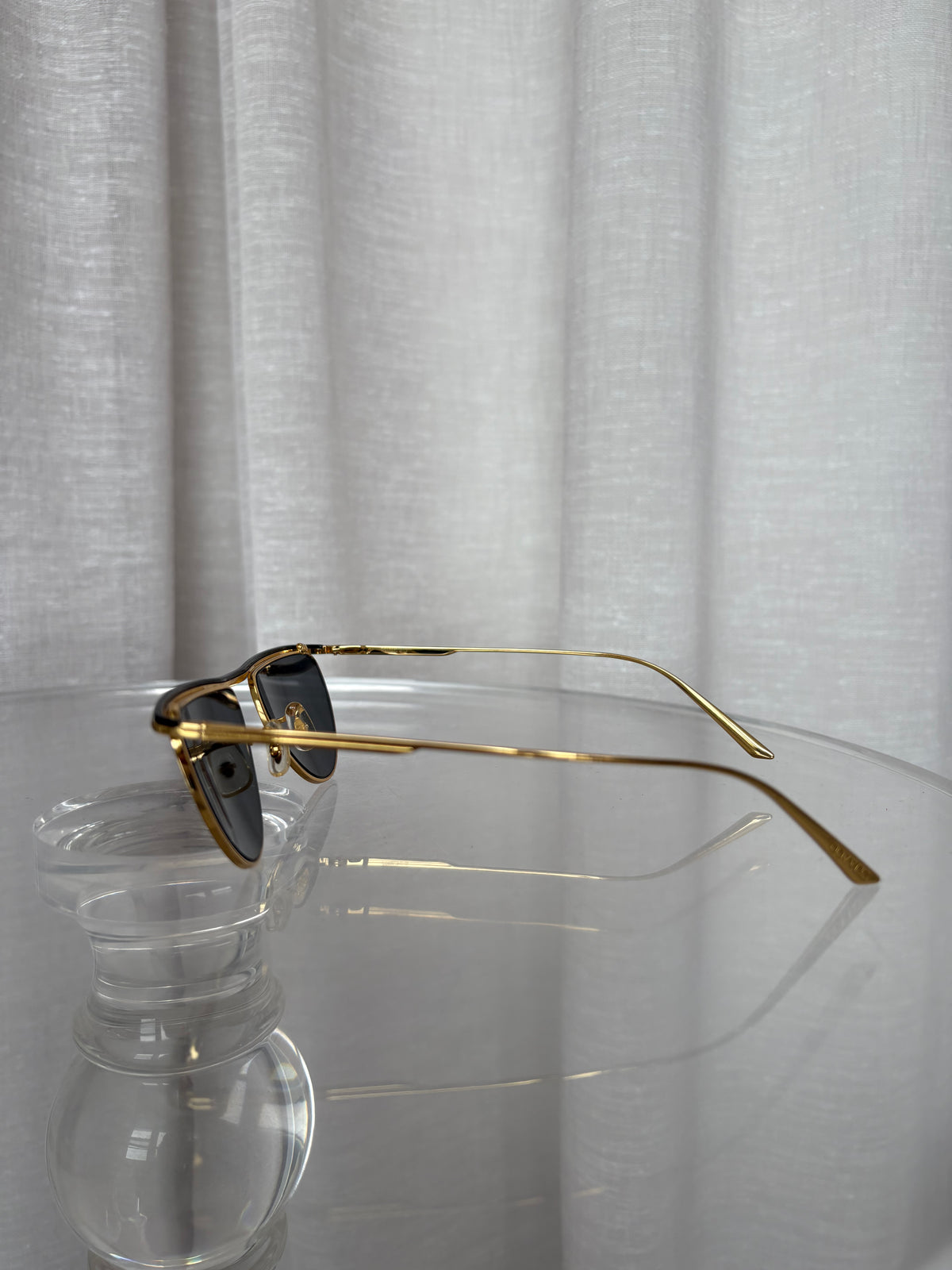 Khaite x Oliver Peoples Gold 1984C flat-top sunglasses