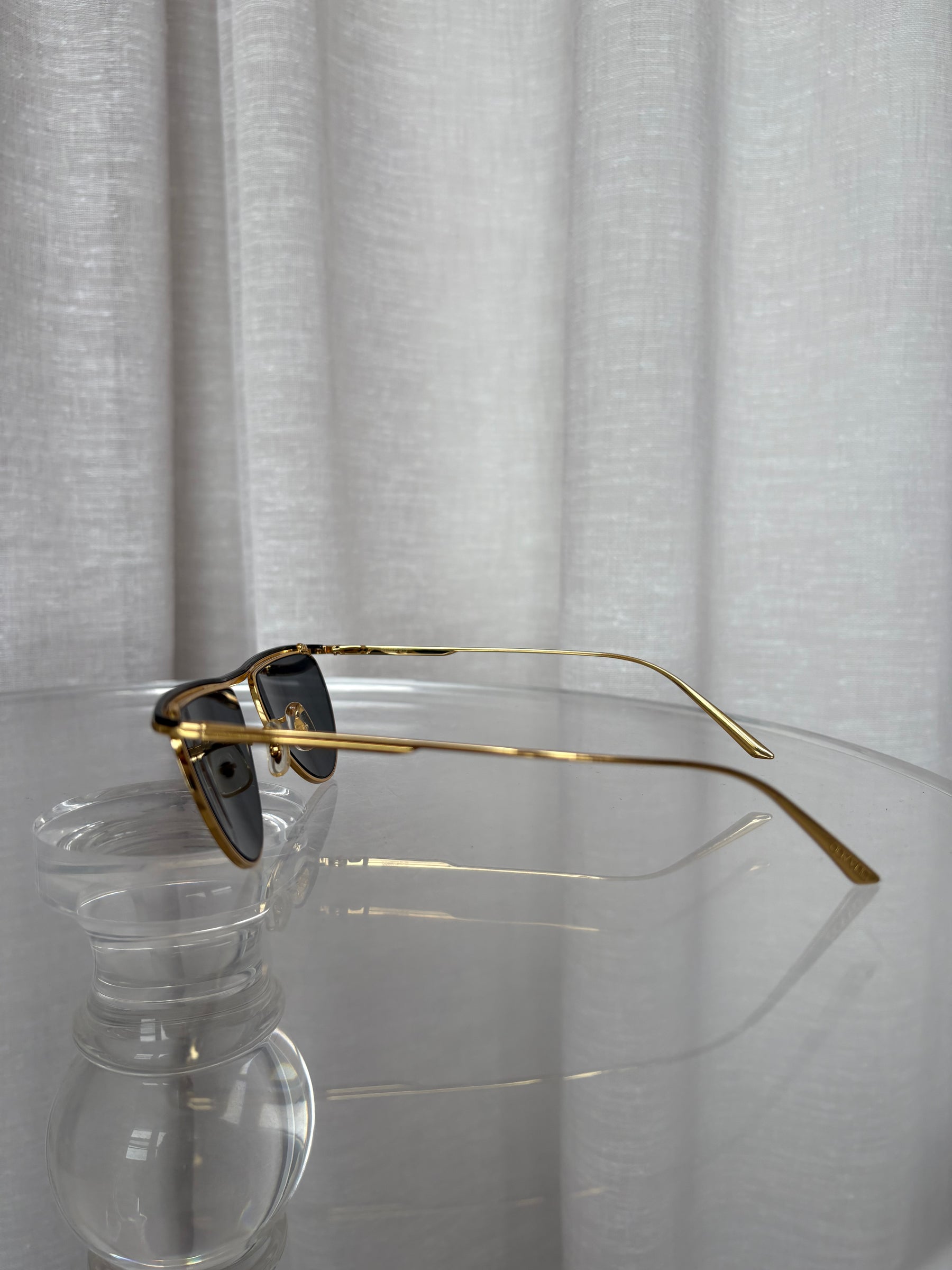 Khaite x Oliver Peoples Gold 1984C flat-top sunglasses