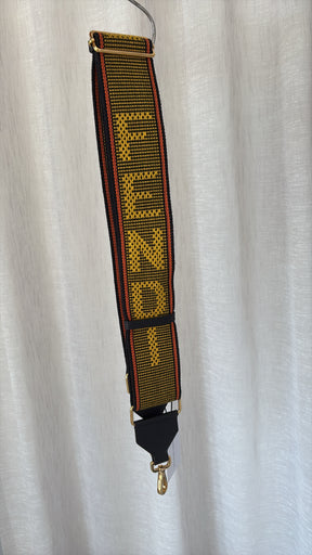 Fendi Bag Strap Black Yellow