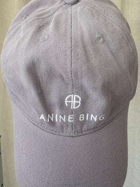 Anine Bing Lilac Logo Cap