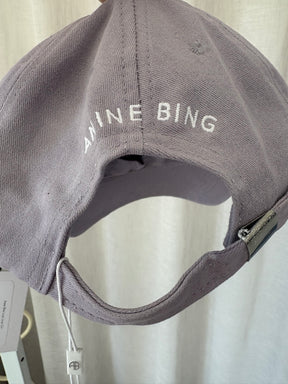 Anine Bing Lilac Logo Cap