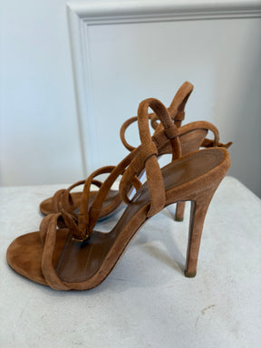 Scanlan Theodore Tan Suede Strappy Heels, 38