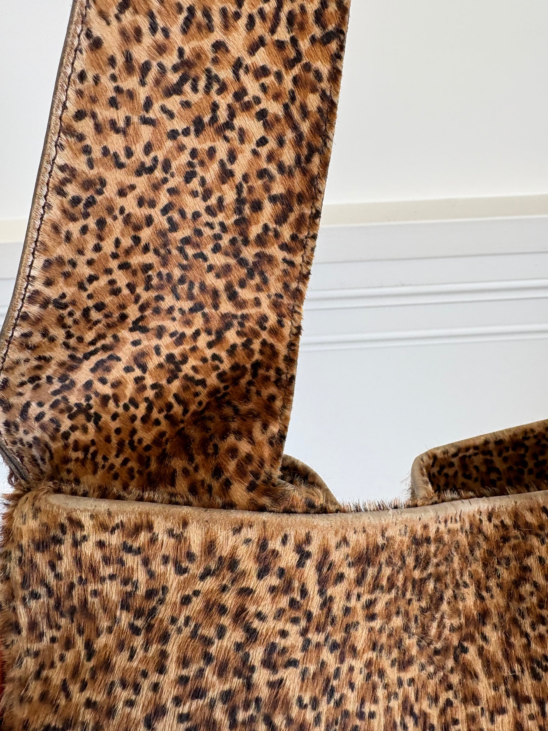 Bottega Veneta Leopard Print Pony Hair Hobo Shoulder Bag