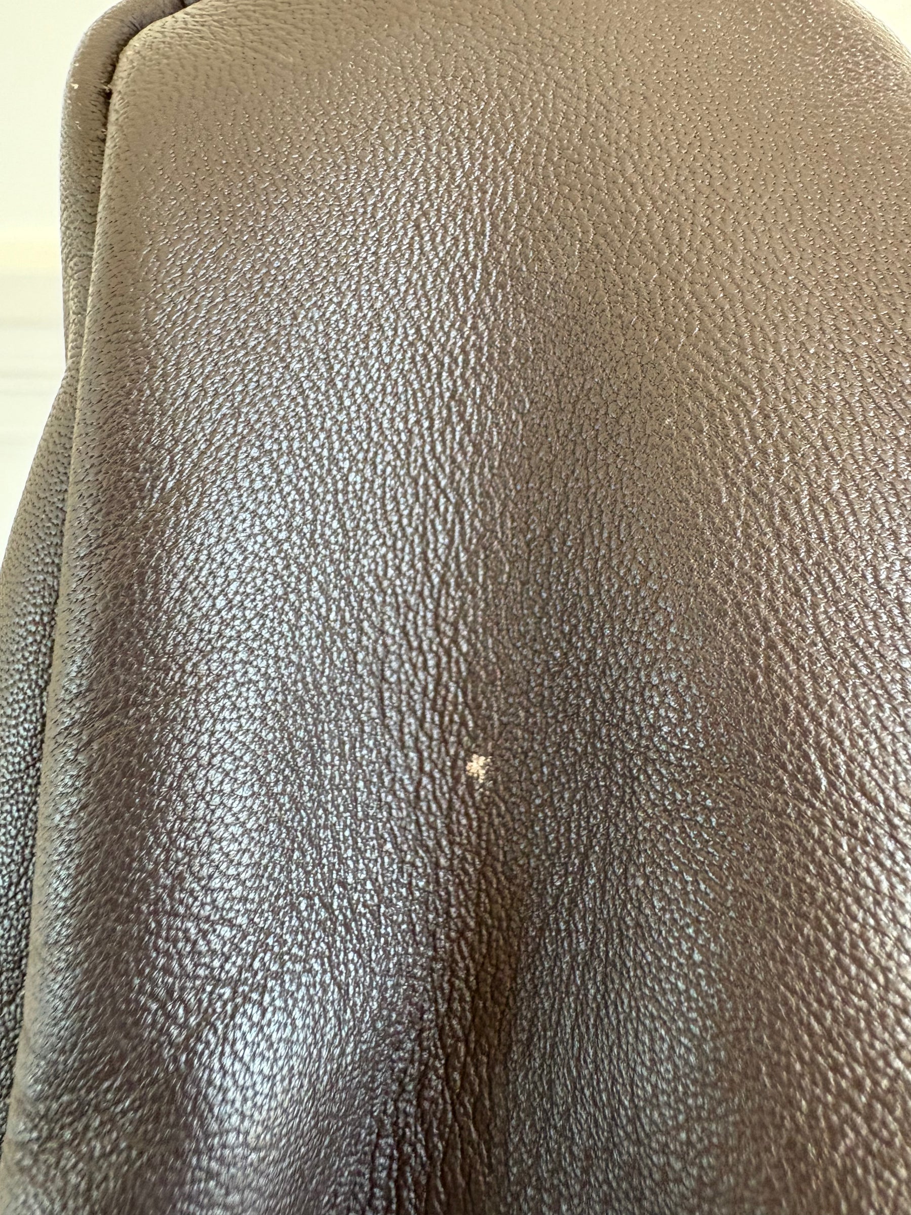 St Agni Brown Leather Crescent Bag