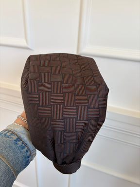 Bottega Venetta Cloth Double Know Bag In Brown