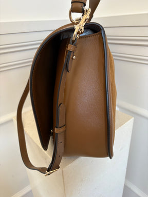 Gucci Tan Suede and Leather Maxi Blondie Bag