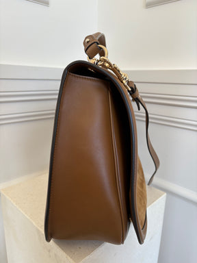 Gucci Tan Suede and Leather Maxi Blondie Bag