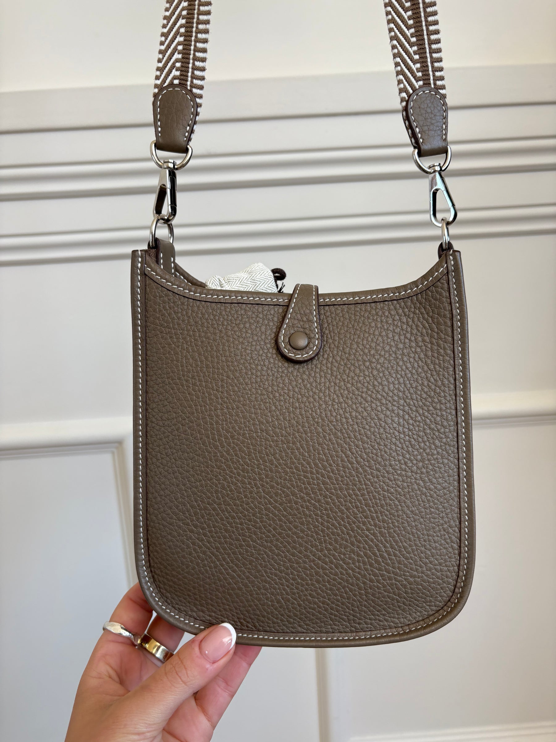 Hermès Etoupe Mini Evelyne 16 Amazone Bag