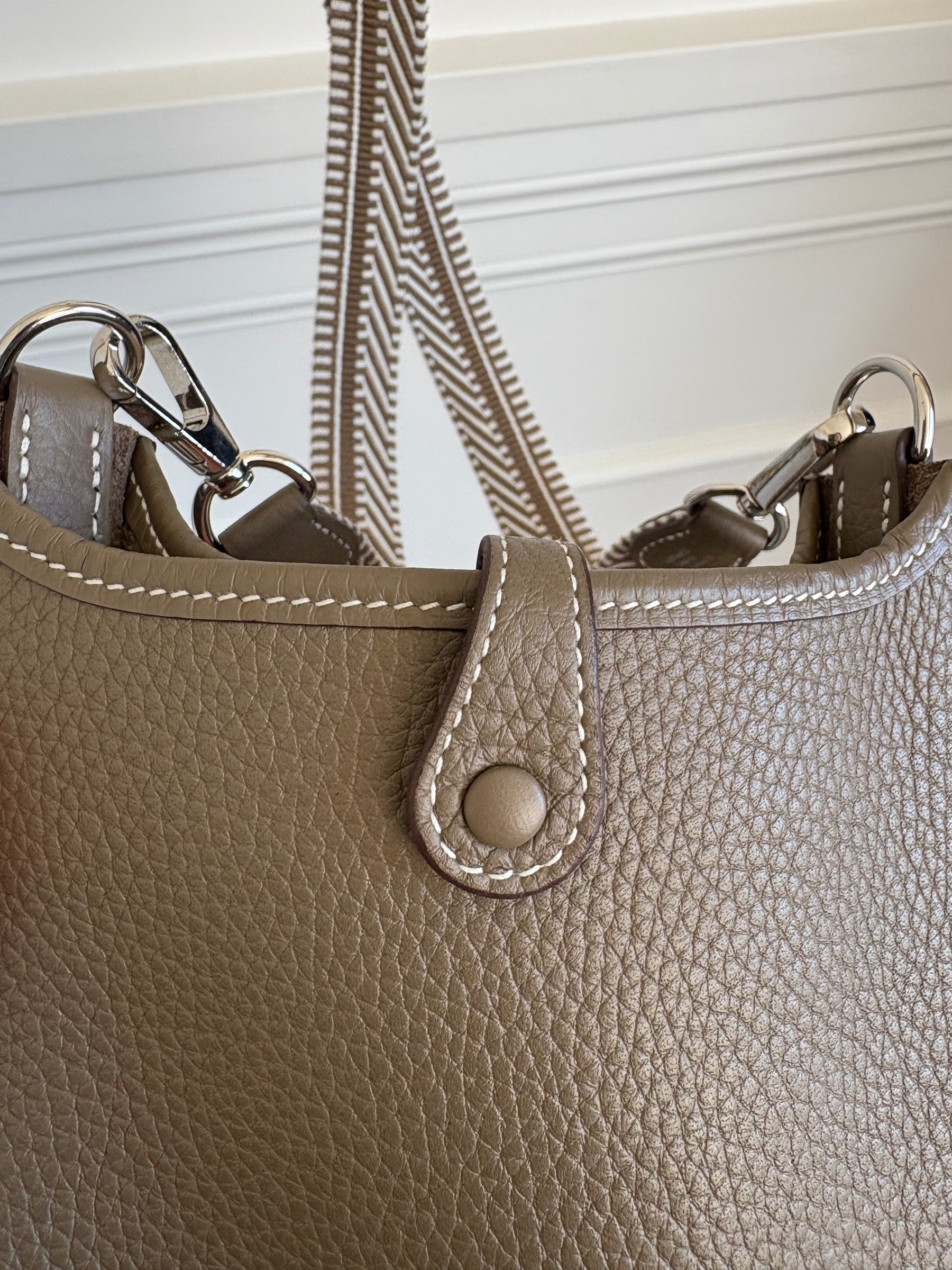 Hermès Etoupe Mini Evelyne 16 Amazone Bag