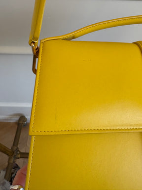 Jacquemus Le Grand Bambino Bag Yellow With Shoulder Strap