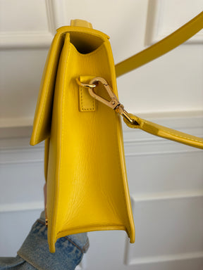 Jacquemus Le Grand Bambino Bag Yellow With Shoulder Strap