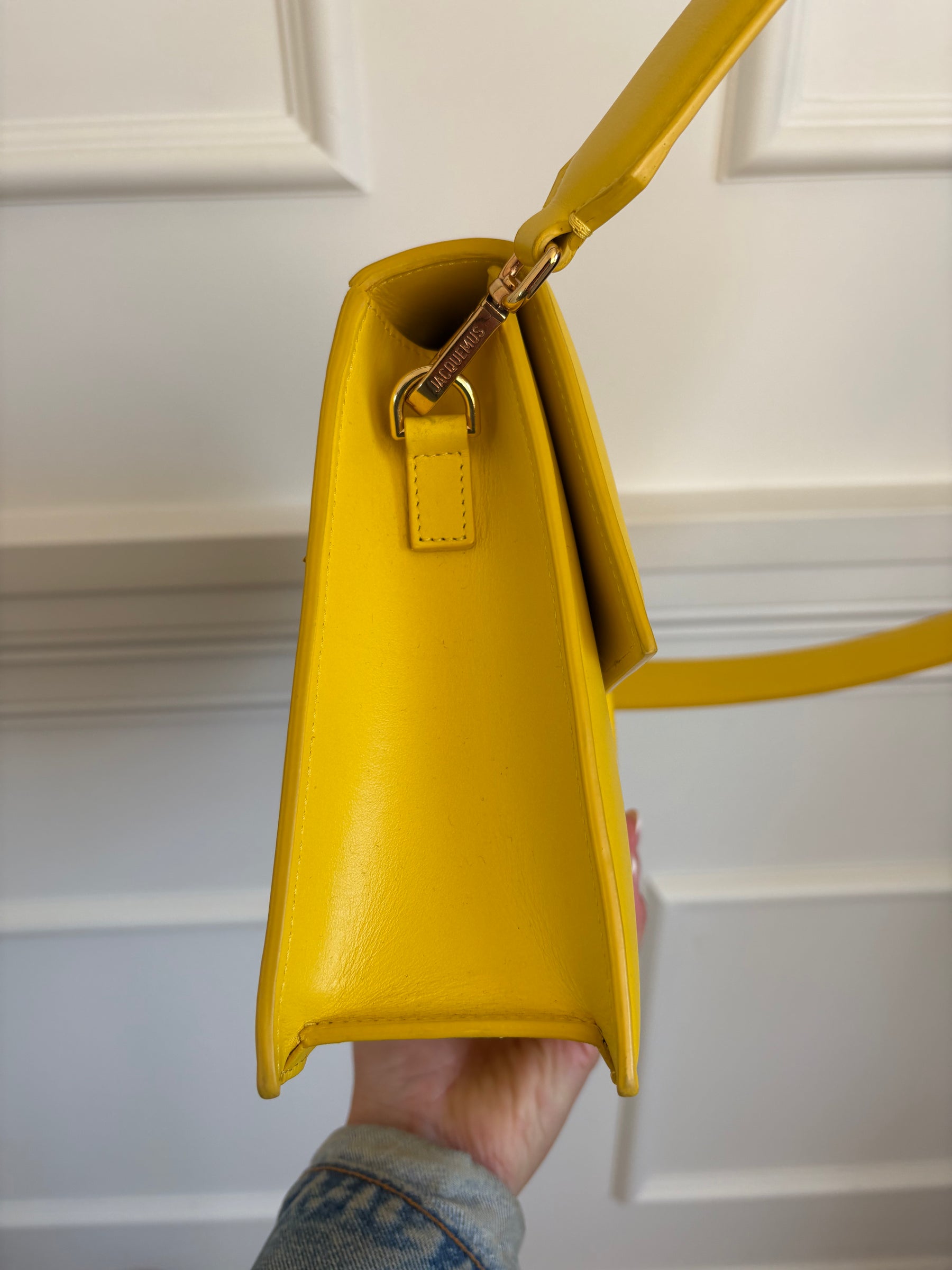 Jacquemus Le Grand Bambino Bag Yellow With Shoulder Strap