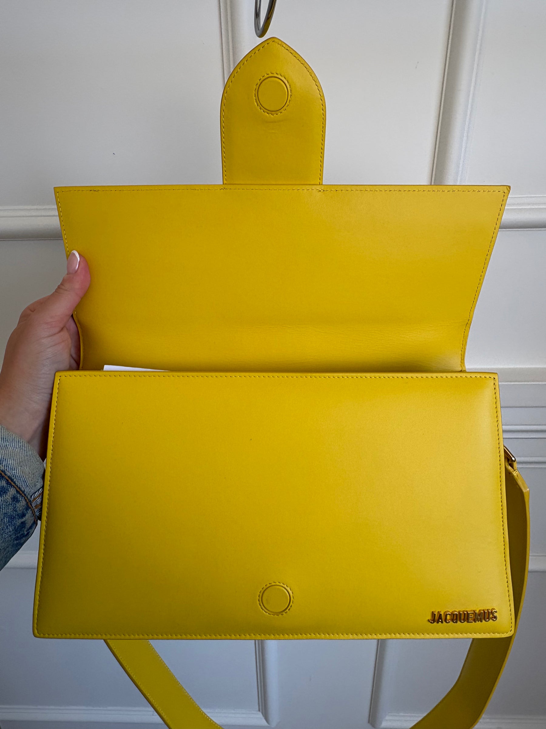 Jacquemus Le Grand Bambino Bag Yellow With Shoulder Strap