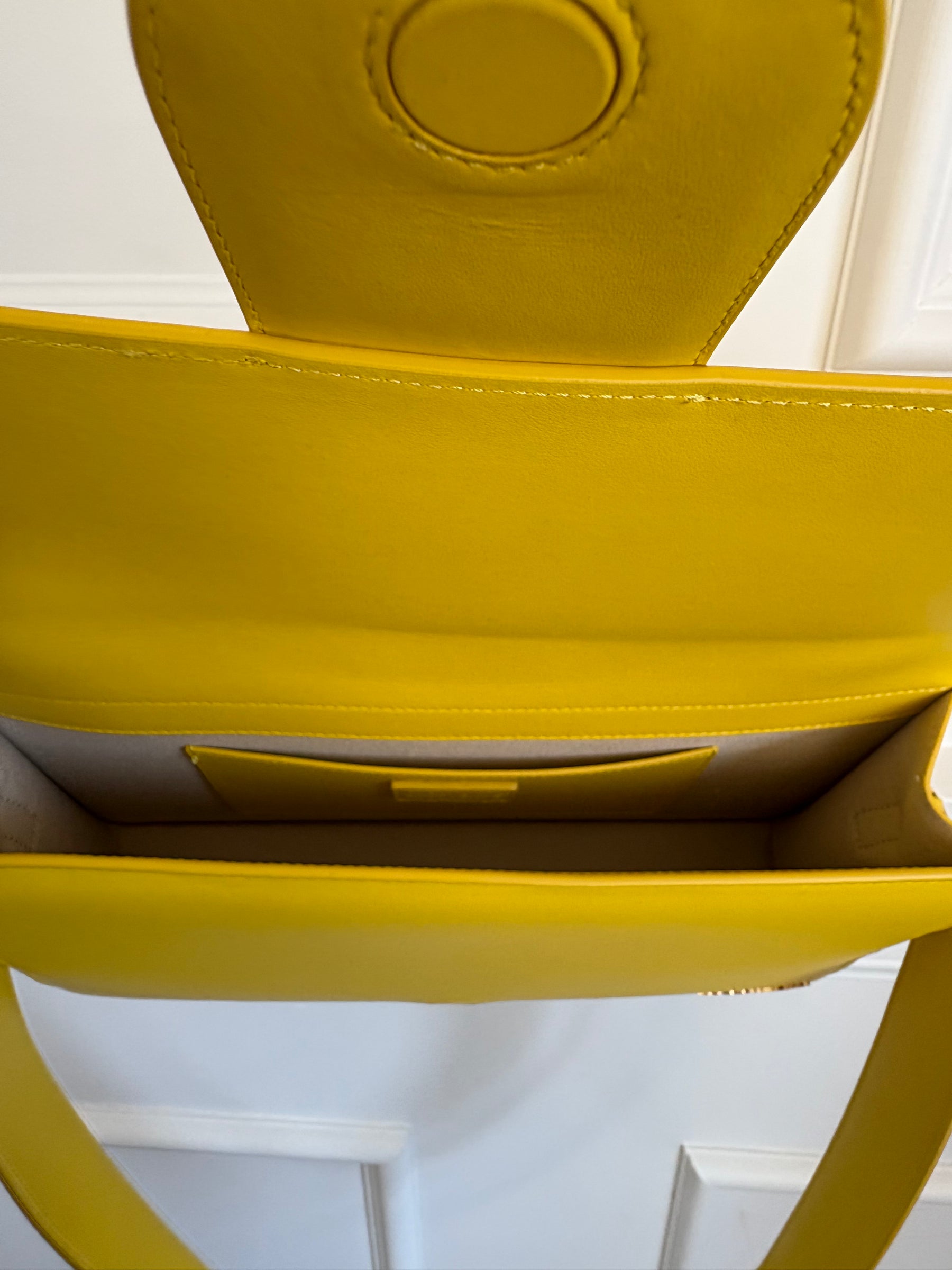 Jacquemus Le Grand Bambino Bag Yellow With Shoulder Strap