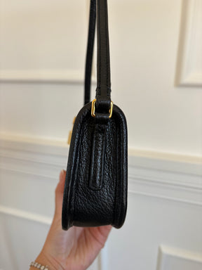 Loewe Black Grained Leather Mini Shoulder Bag