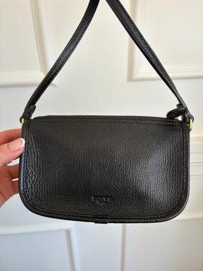 Loewe Black Grained Leather Mini Shoulder Bag