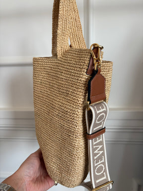 Loewe Raffia Split Crossbody Bag With Strap